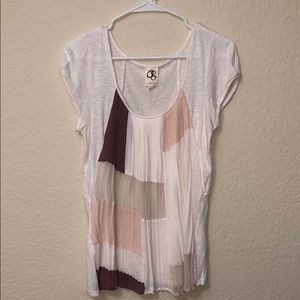 Anthropologie One September accordian Top Sz small